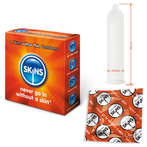 Skins Condoms Ultra Thin 4 Pack - APLTD