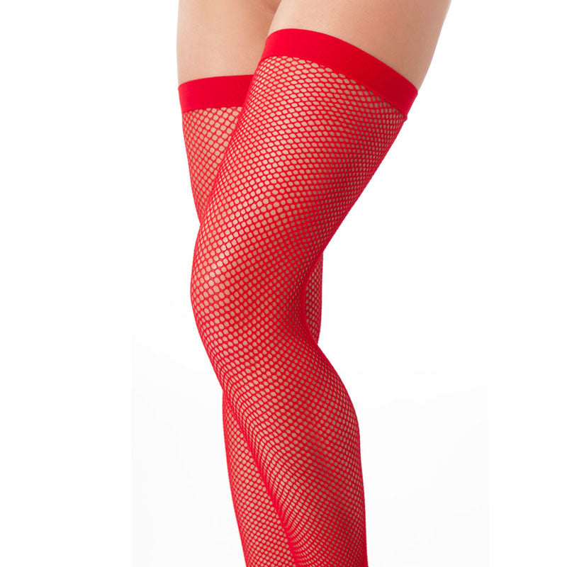 Sexy Red Fishnet Stockings - APLTD