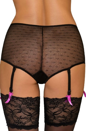 Roza Fifi Suspender Brief Black