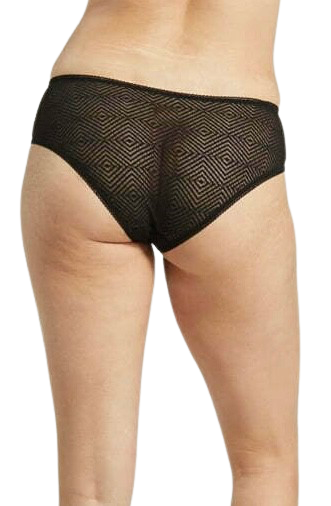 The Sheer Deco Hipster Brief Black