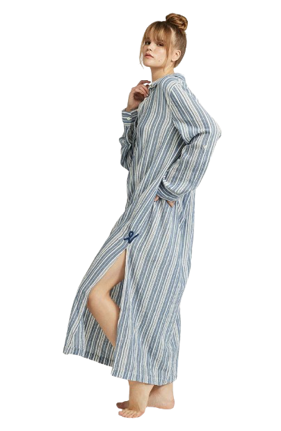 The Maxi Shirt French Navy Stripe