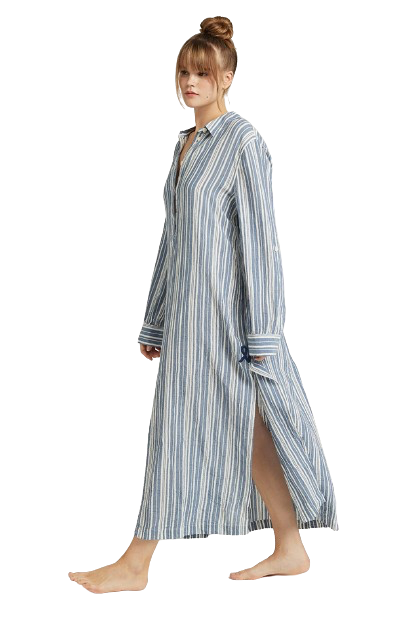 The Maxi Shirt French Navy Stripe