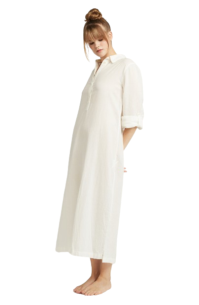 The Maxi Shirt Organic Cotton White