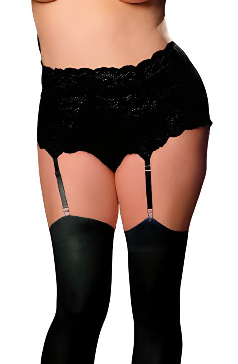 Shirley of Hollywood X20146 Black Suspender Belt