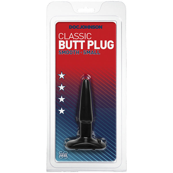 Classic Smooth Butt Plug Small Black - APLTD
