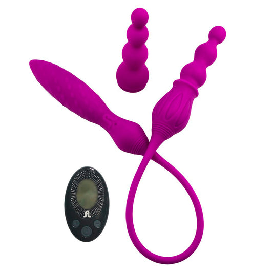 Adrien Lastic Remote Controlled 2X Double Ended Vibrator - APLTD