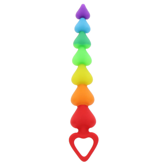 ToyJoy Rainbow Heart Anal Beads - APLTD