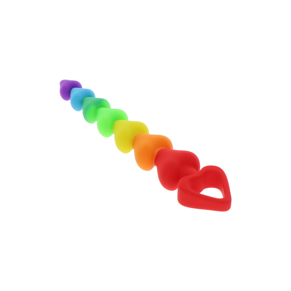 ToyJoy Rainbow Heart Anal Beads - APLTD