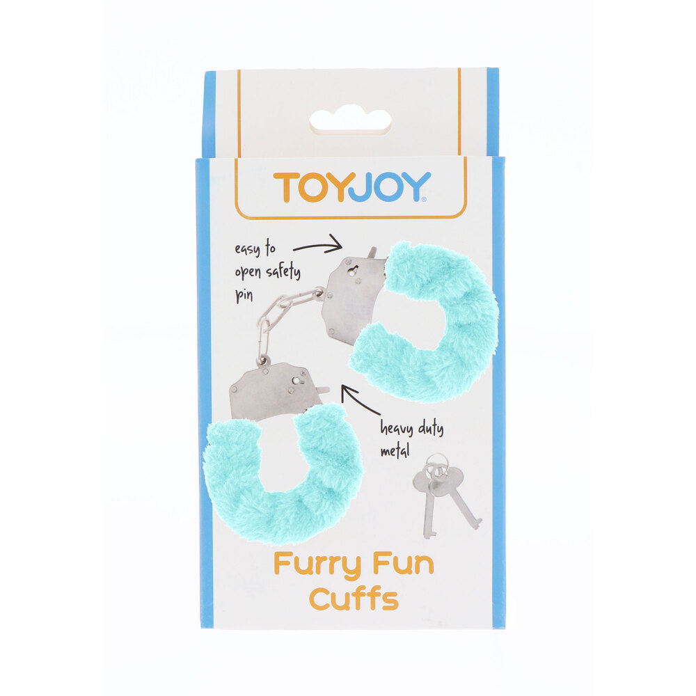 ToyJoy Furry Fun Wrist Cuffs Aqua - APLTD