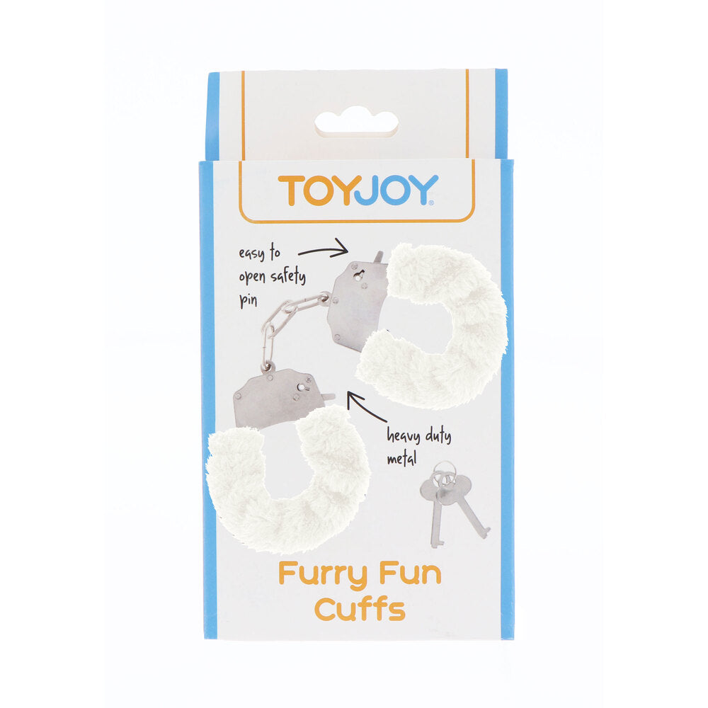 ToyJoy Furry Fun Wrist Cuffs White - APLTD