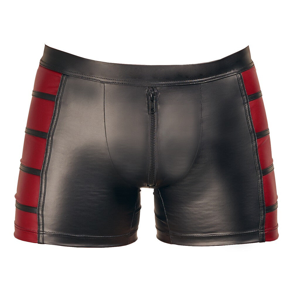 NEK Matte Look Pants In Black and Red - APLTD