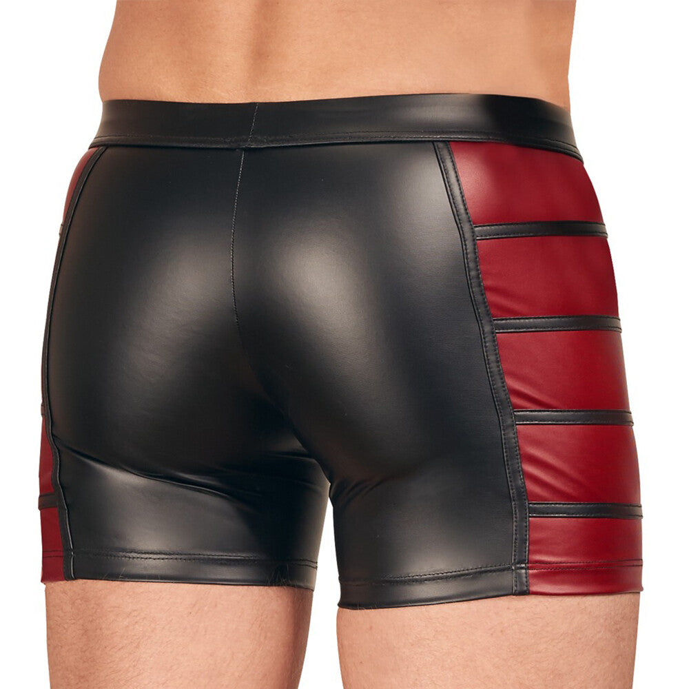 NEK Matte Look Pants In Black and Red - APLTD
