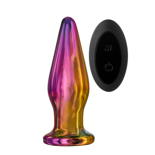 Glamour Glass Remote Control Tapered Butt Plug - APLTD
