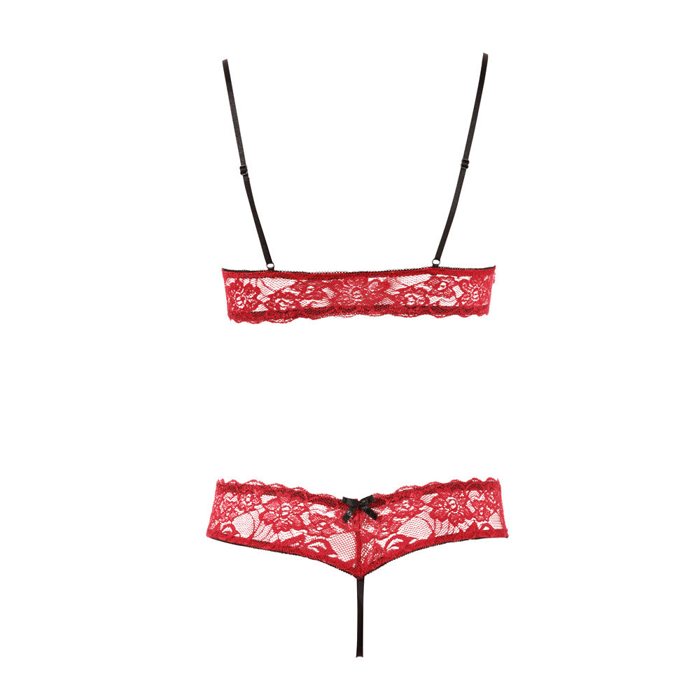 Cottelli Bra Set Open Cup and Crotchless Set - APLTD