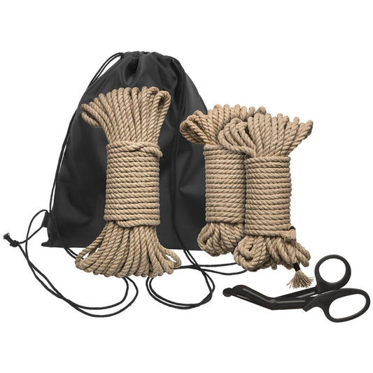 Kink Bind And Tie Initiation 5 Piece Hemp Rope Kit - APLTD