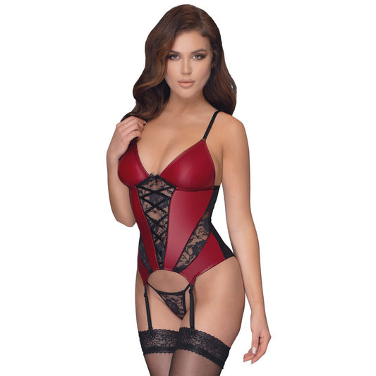 Cottelli Basque and Thong With Lace - APLTD