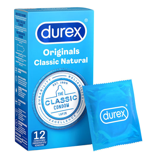 Durex Originals Classic Natural Condoms 12 Pack - APLTD