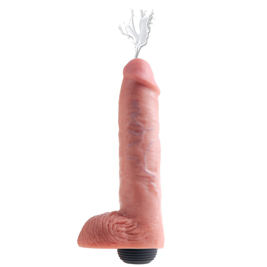 King Cock 11 Inch Squirting Cock With Balls Flesh - APLTD