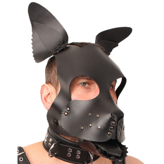 Red Leather Puppy Dog Mask - APLTD
