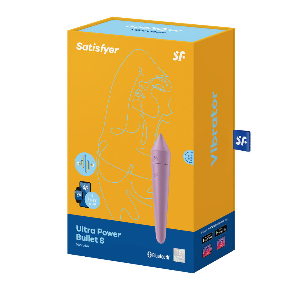 Satisfyer Ultra Power Bullet 8 With App Control Lilac - APLTD
