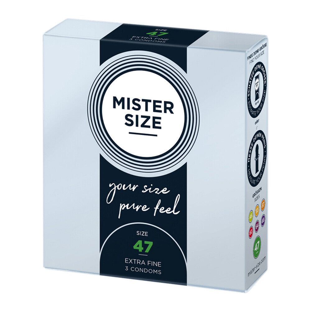 Mister Size 47mm Your Size Pure Feel Condoms 3 Pack - APLTD
