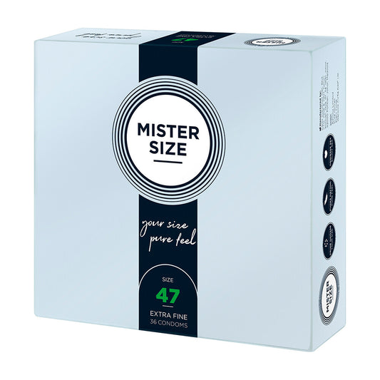 Mister Size 47mm Your Size Pure Feel Condoms 36 Pack - APLTD