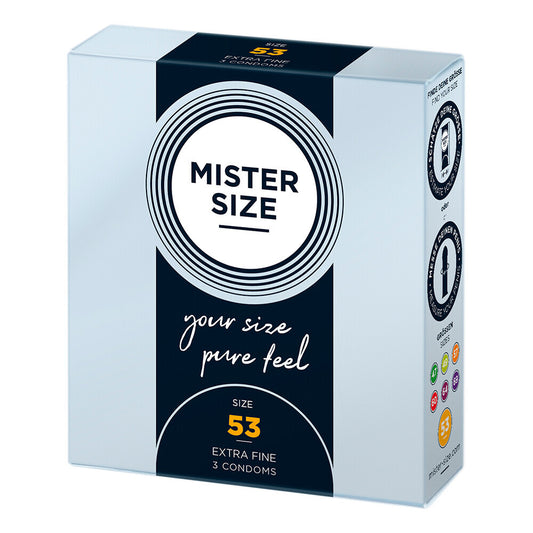 Mister Size 53mm Your Size Pure Feel Condoms 3 Pack - APLTD