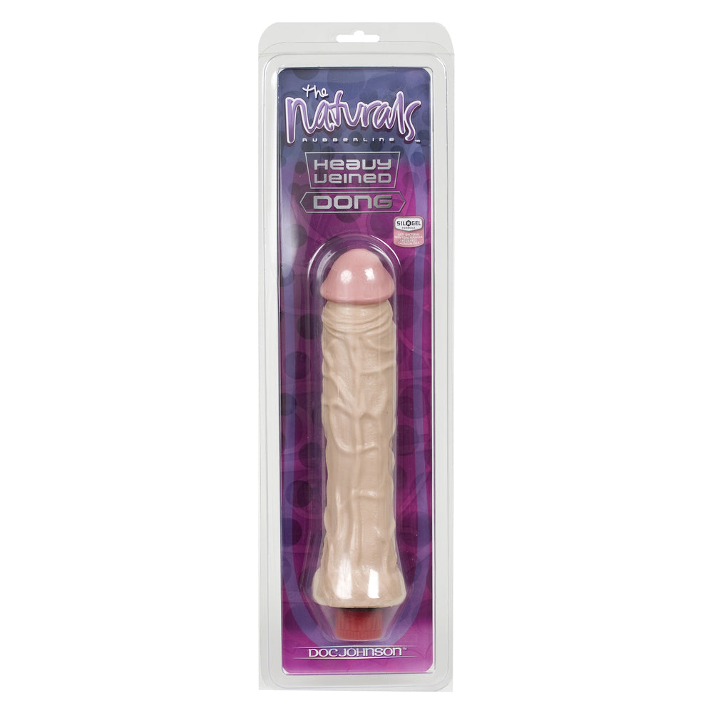 The Naturals Heavy Veined 8 Inch Vibrating Dong Thin - APLTD