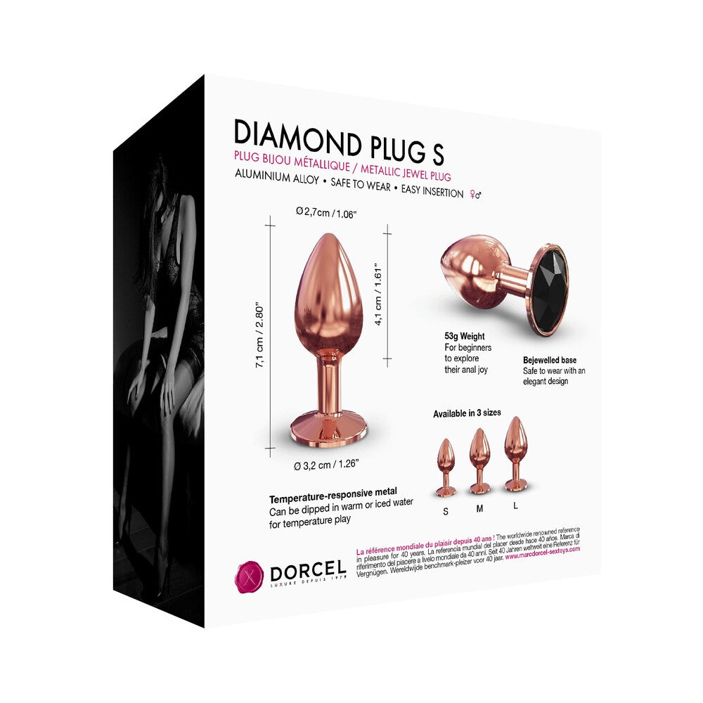 Dorcel Diamond Butt Plug Rose Gold Small - APLTD