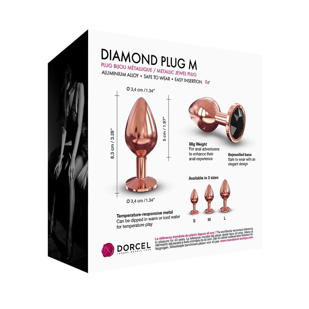 Dorcel Diamond Butt Plug Rose Gold Medium - APLTD