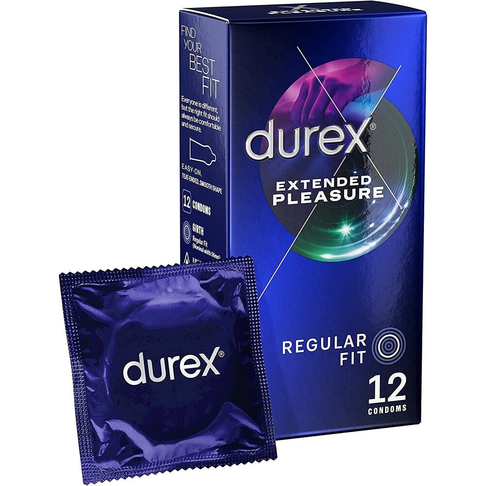 Durex Extended Pleasure Regular Fit Condoms 12 Pack - APLTD