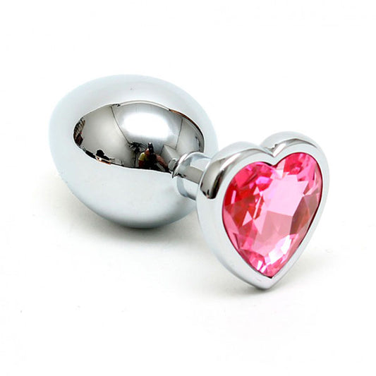 Small Butt Plug With Heart Shaped Crystal - APLTD