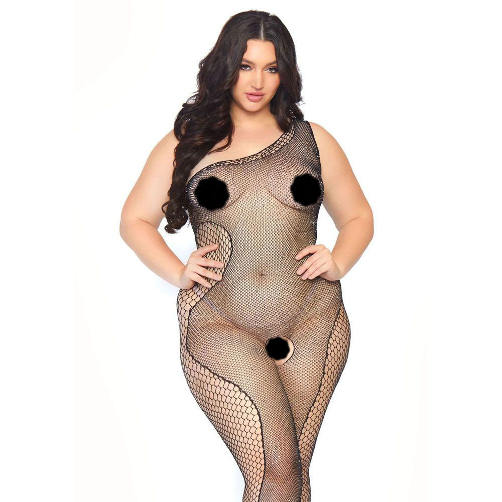 Leg Avenue Crystalized Bodystocking Plus Size UK 18 to 22 - APLTD