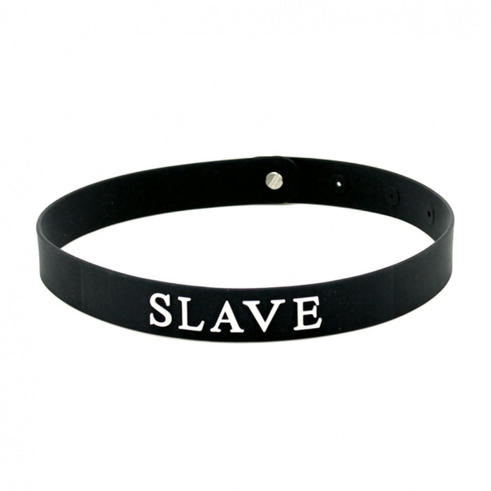 Black Silicone Slave Collar - APLTD