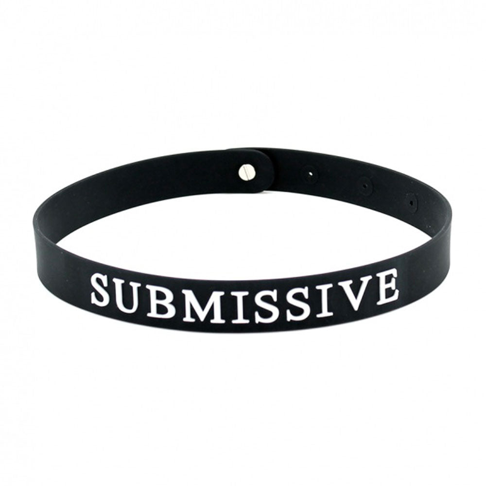 Black Silicone Submissive Collar - APLTD