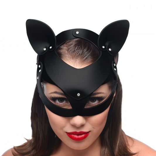 Master Series Bad Kitten Leather Cat Mask - APLTD