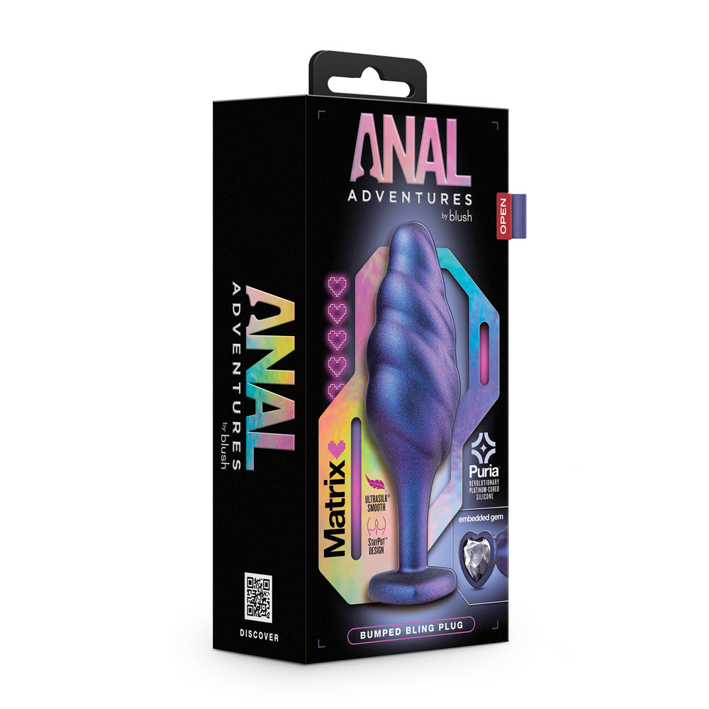 Anal Adventures Matrix Bumped Bling Butt Plug - APLTD