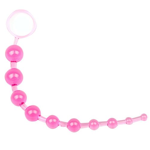 Pink Chain Of 10 Anal Beads - APLTD