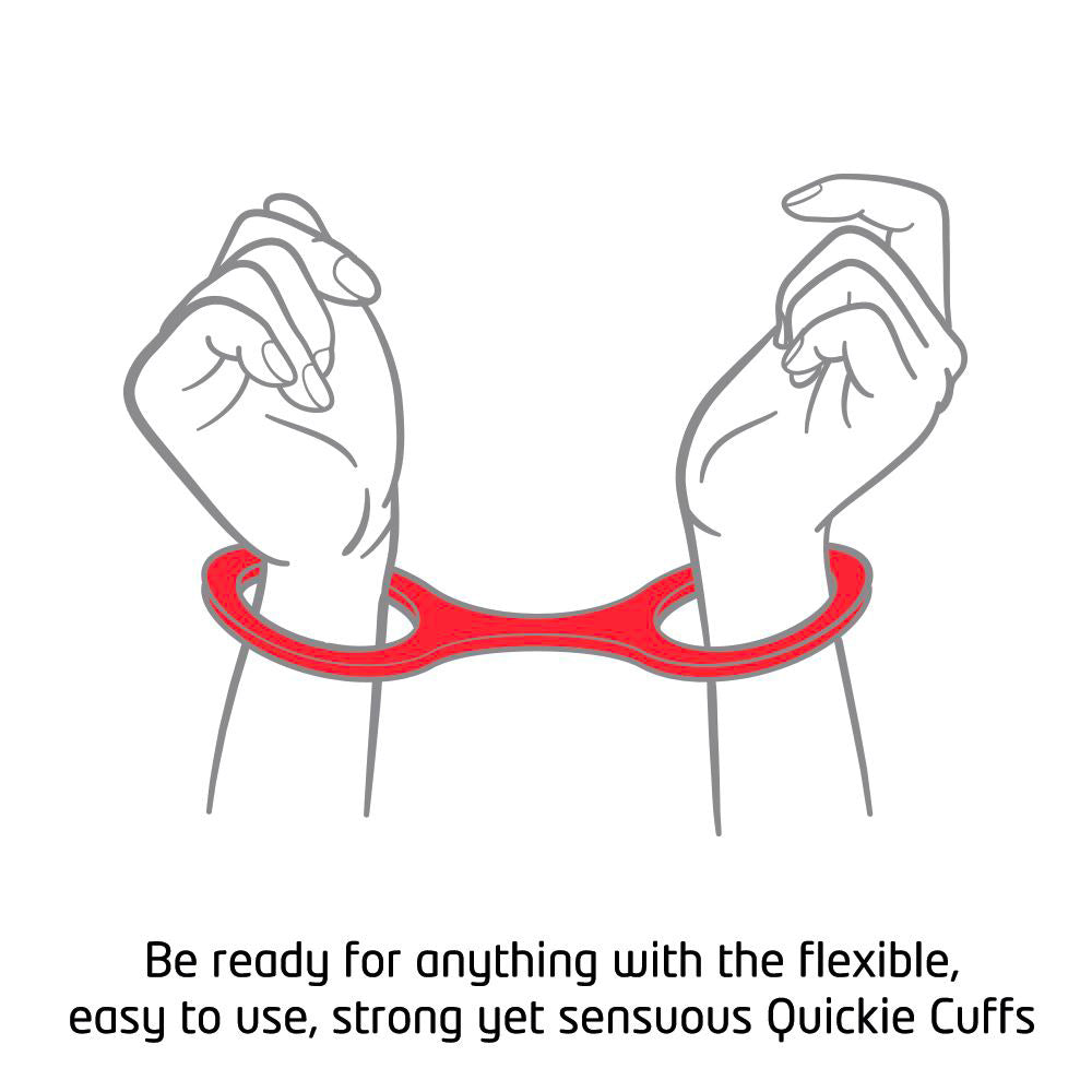 Quickie Cuffs Large Red Ankle Or Wrist Cuffs - APLTD