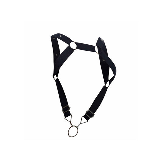 Male Basics Dngeon Straight Back Harness With Cockring - APLTD