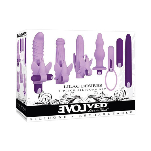 Lilac Desires Silicone Rechargeable Butterfly Kit - APLTD