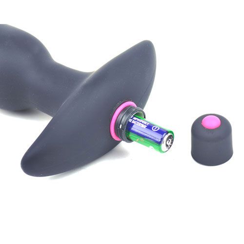 Silicone Butt Plug With Vibrating Bullet - APLTD