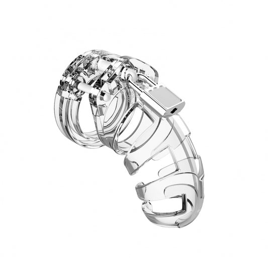 Man Cage 02 Male 3.5 Inch Clear Chastity Cage - APLTD