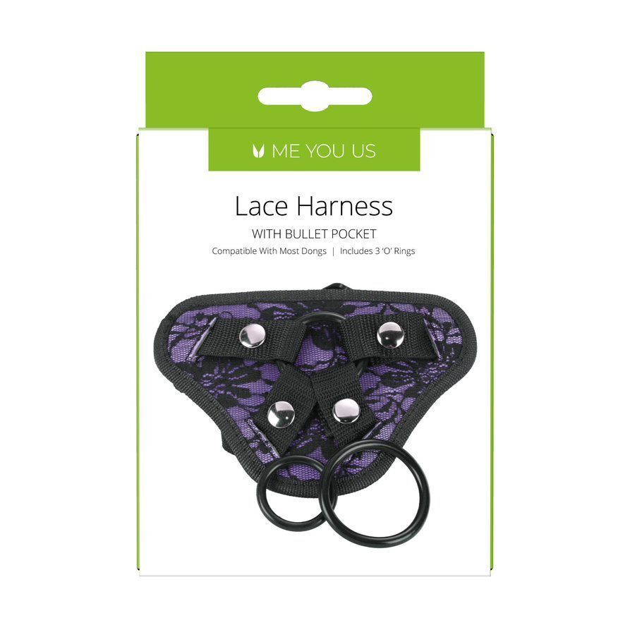 Me You Us Lace Harness With Bullet Pocket - APLTD