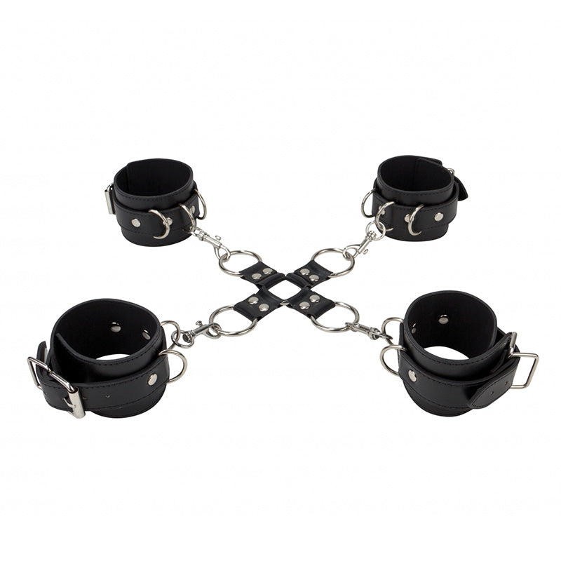 Shots Ouch Leather Hand And Leg Cuffs - APLTD