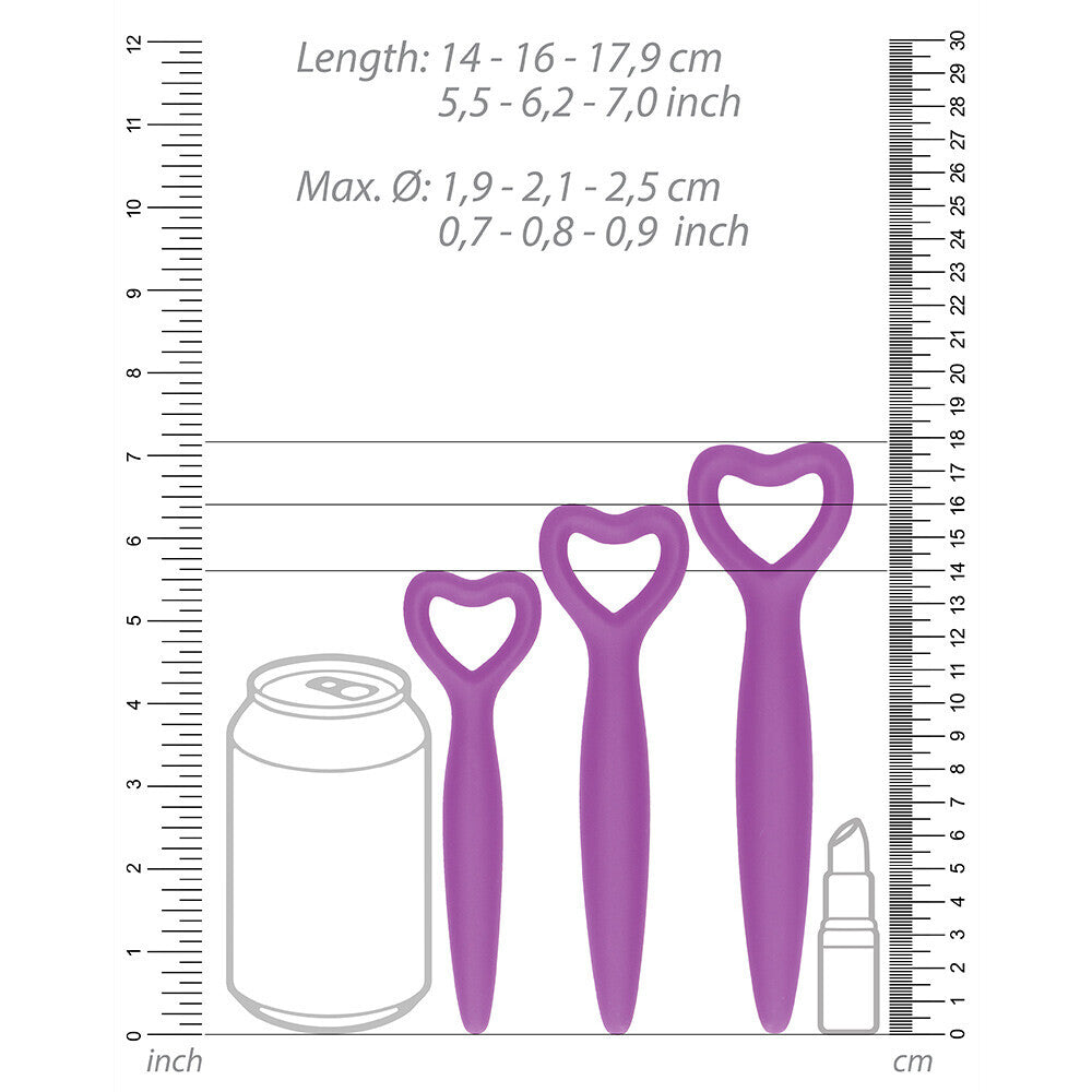 Ouch Silicone Vaginal Dilator Set Purple - APLTD