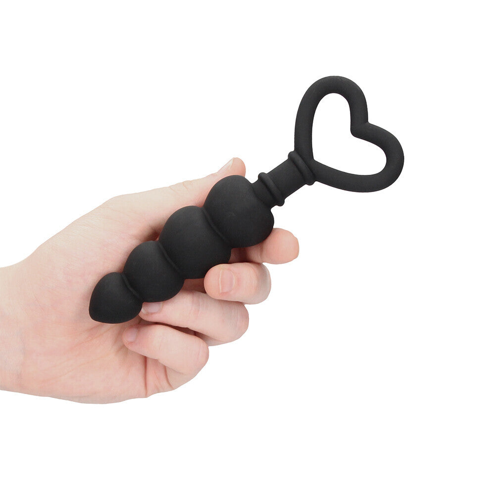 Ouch Silicone Anal Love Beads Black - APLTD