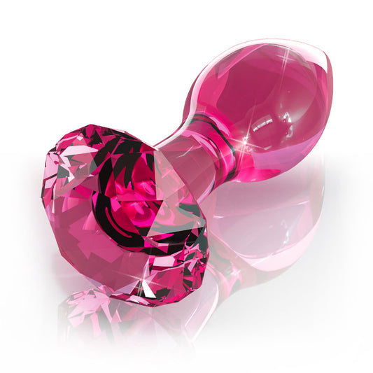 Icicles No.79 Pink Crystal Glass Butt Plug - APLTD