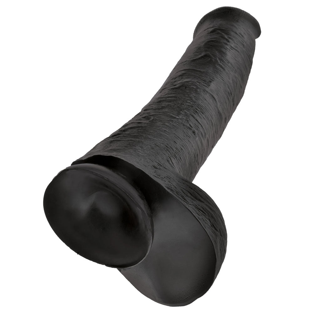 King Cock 15 Inch Cock with Balls Black - APLTD