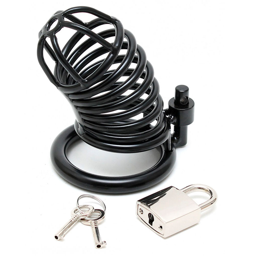 Metal Male Chastity Device With Padlock - APLTD